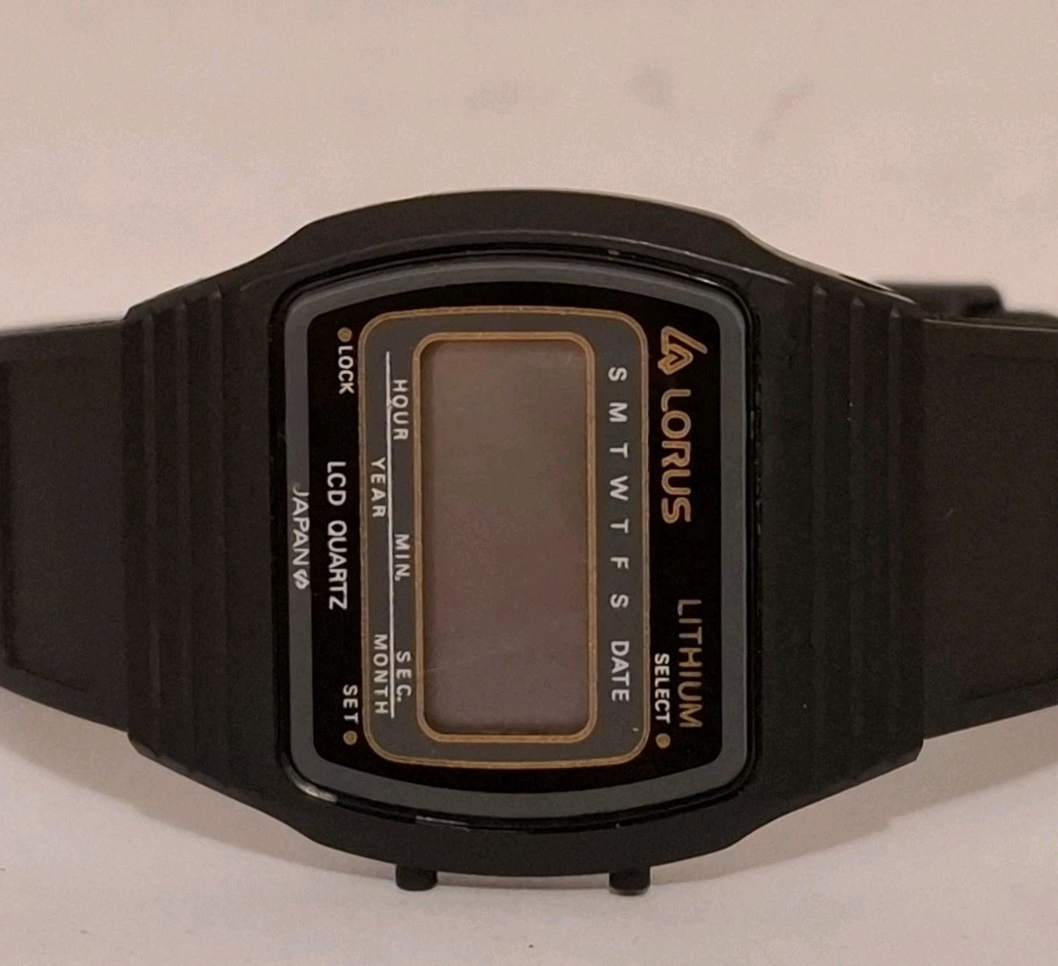 Vintage Lorus Rare Watch Lithium LCD Quartz Japan Needs Battery