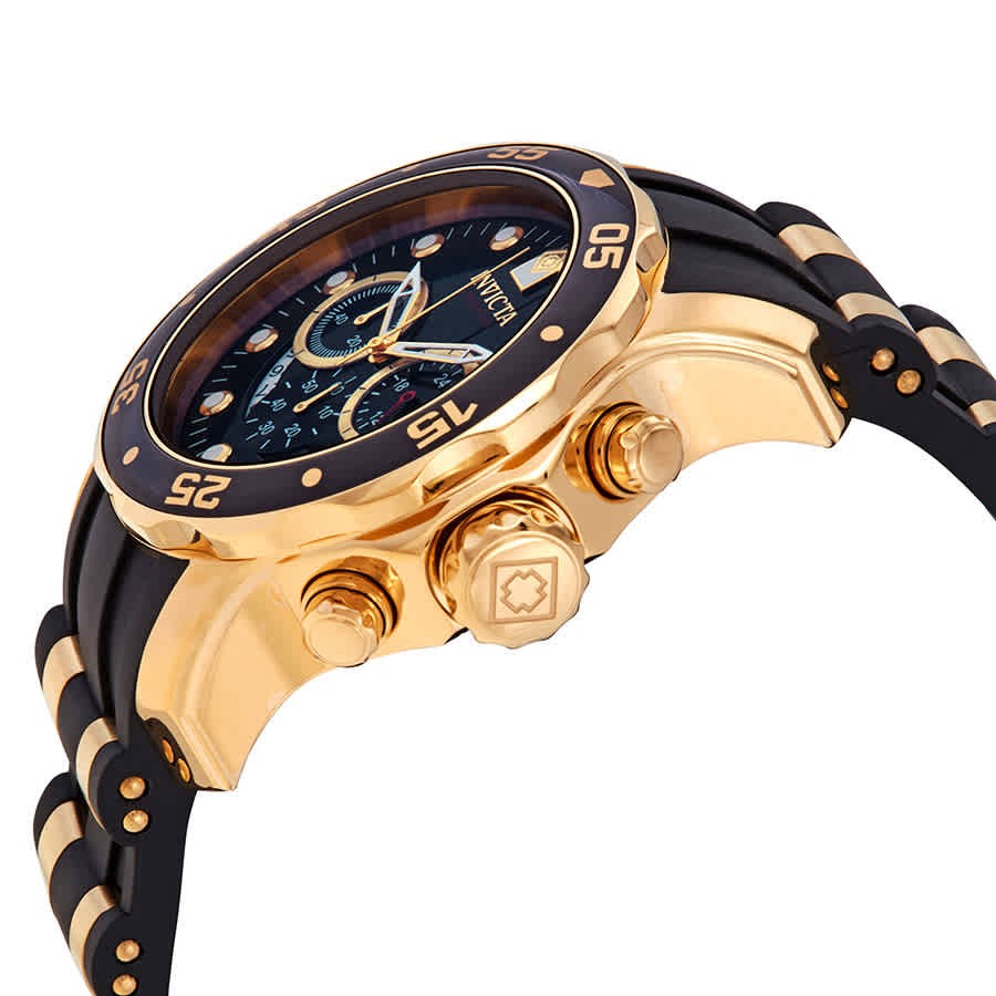Invicta Pro Diver Chronograph Black Semi-Transparent Dial Men’s Watch 6981