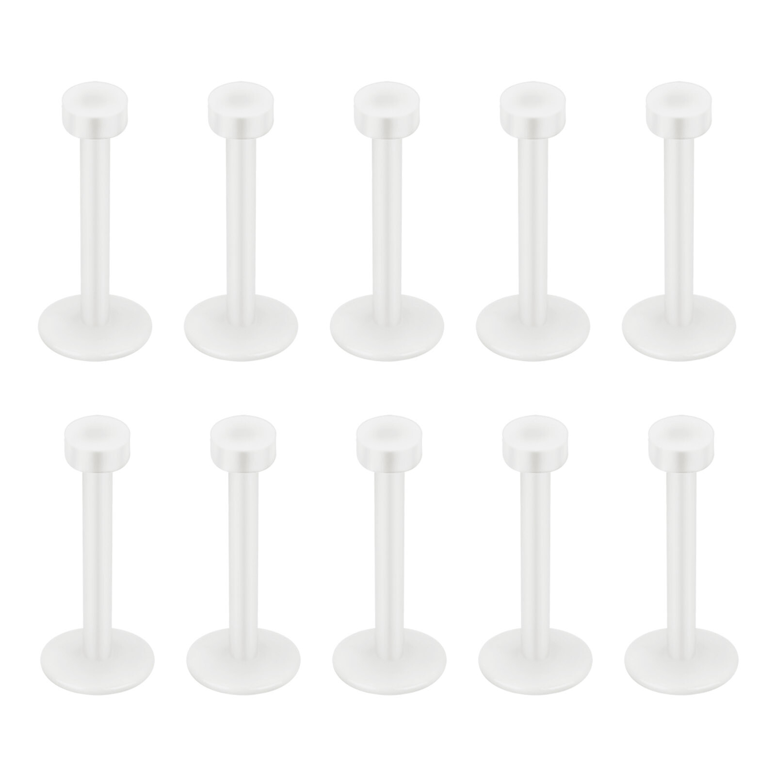 40PCS Silicone Lip Studs Push in Labret Nose Ring Helix Cartilage Earrings 16G