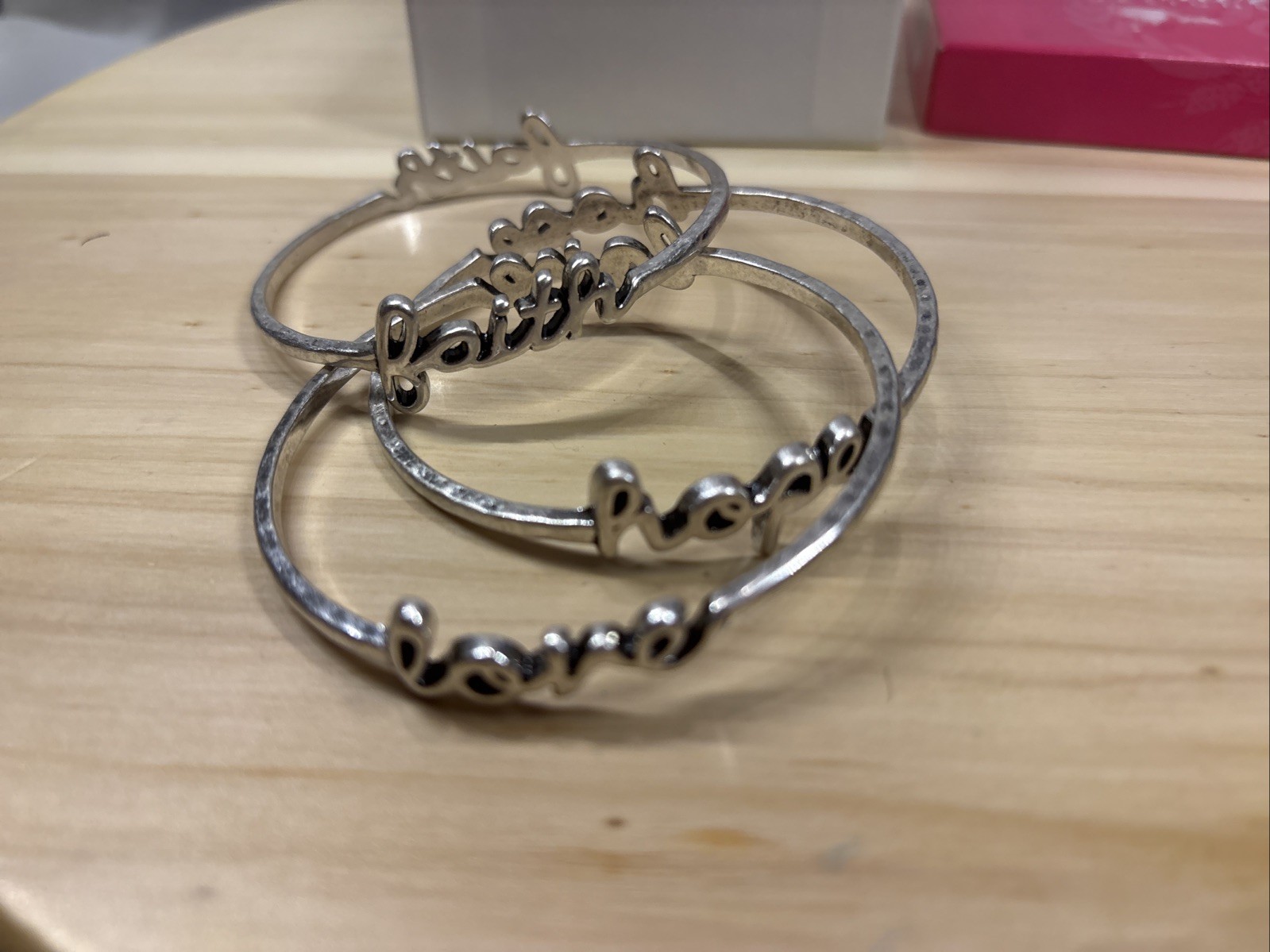 Premier Designs Silver Tone Bangle Bracelet, Set Of 3