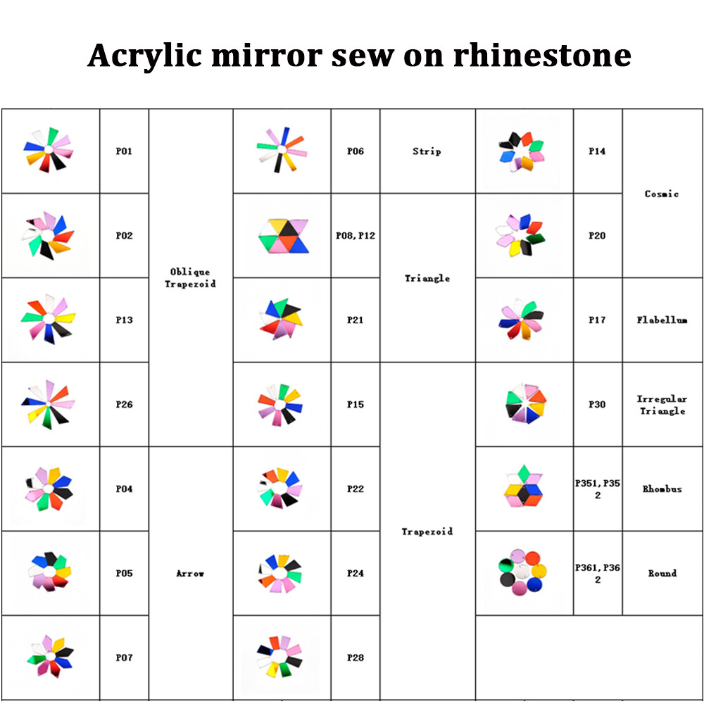 30pcs Round 8 Kinds Of Colors To Choose Gymnastics Rhinestones Sew on Acrylic