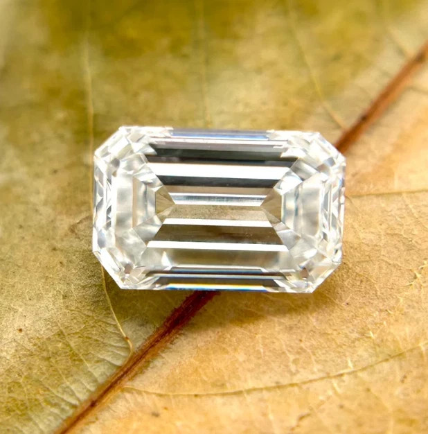 3 Ct Emerald Cut Natural D Color Lab Grown Loose CVD Diamond VVS1 Certified