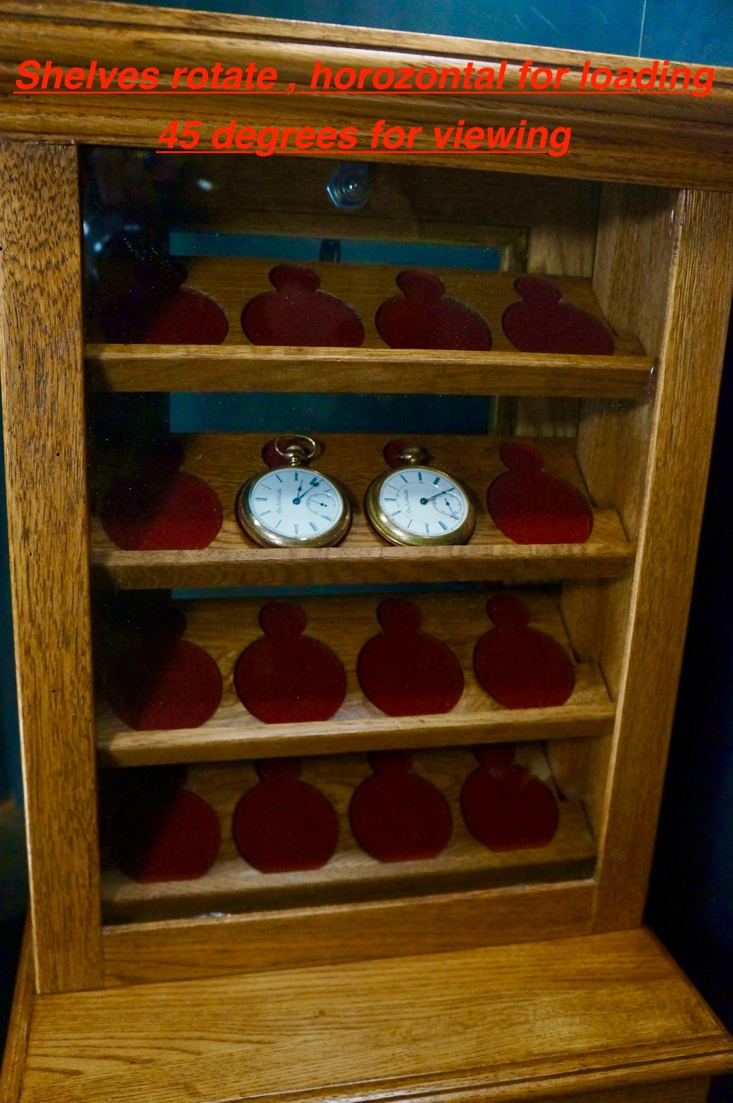 Countertop pocket watch display case