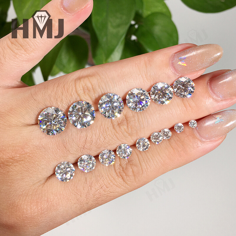 0.7 -6.5mm Round D White Loose Moissanite Stone 1ct VVS1 Excellent cut Brilliant