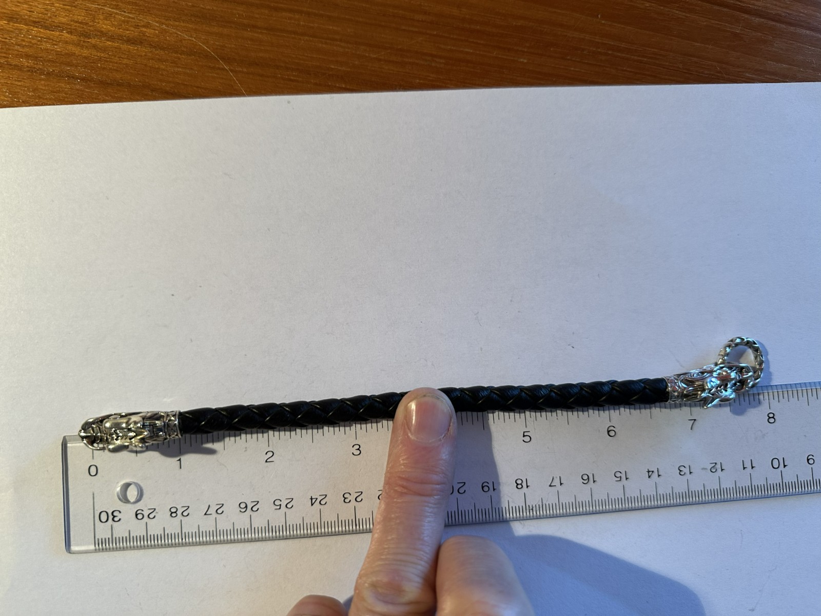 John Hardy Double Naga Black Leather & Sterling Bracelet #1 – 8 in, Barely Worn