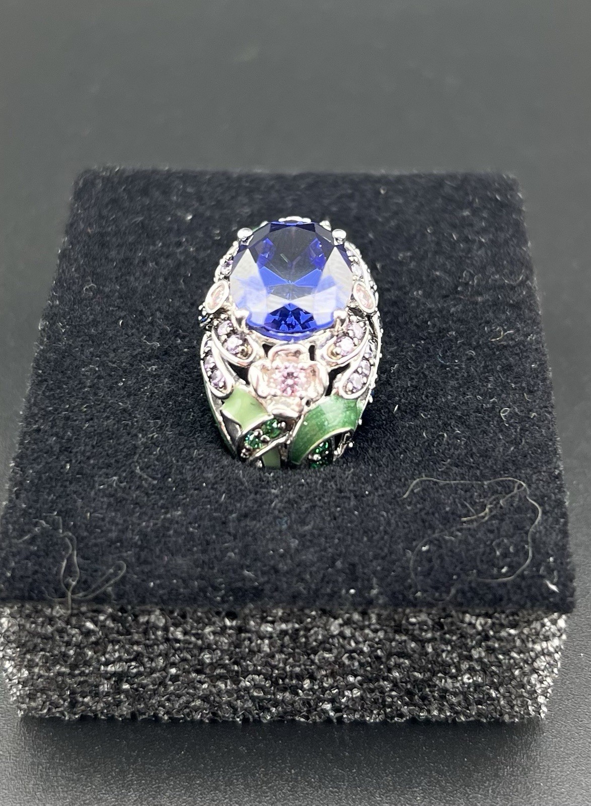 Victoria Wieck Dragonfly Blue Faceted Multi Gemstone Sterling Silver Size 8 Ring