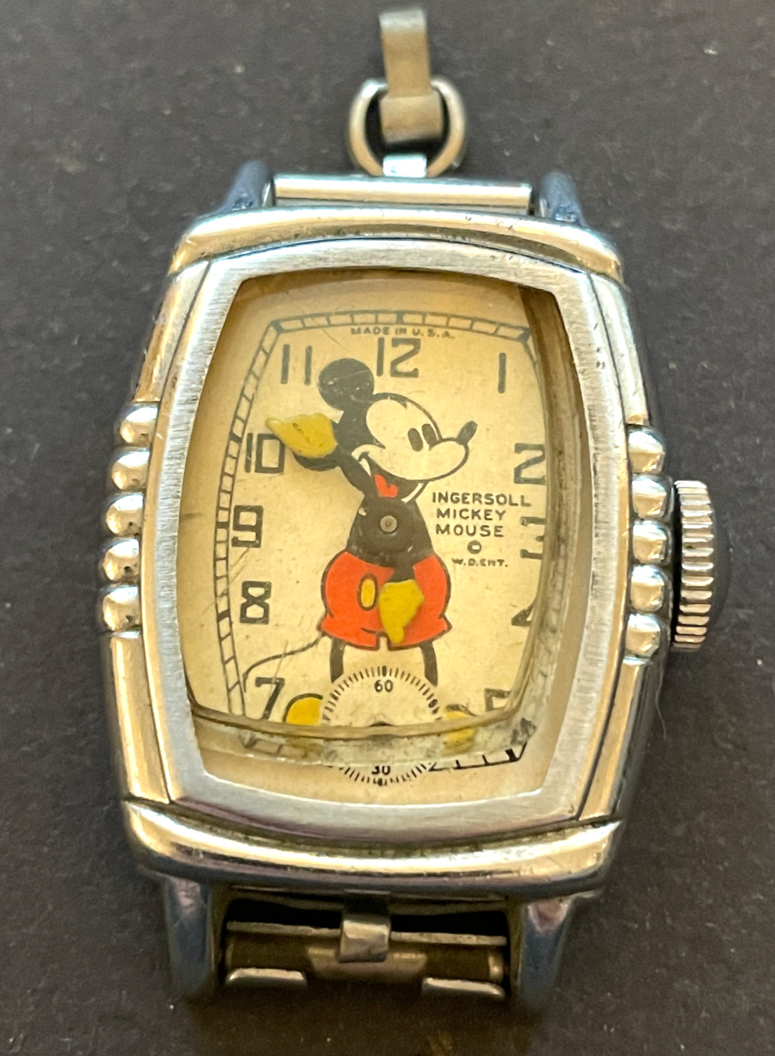 Vintage 1930’s Ingersoll Mickey Mouse Watch Parts/Repair Mechanical USA