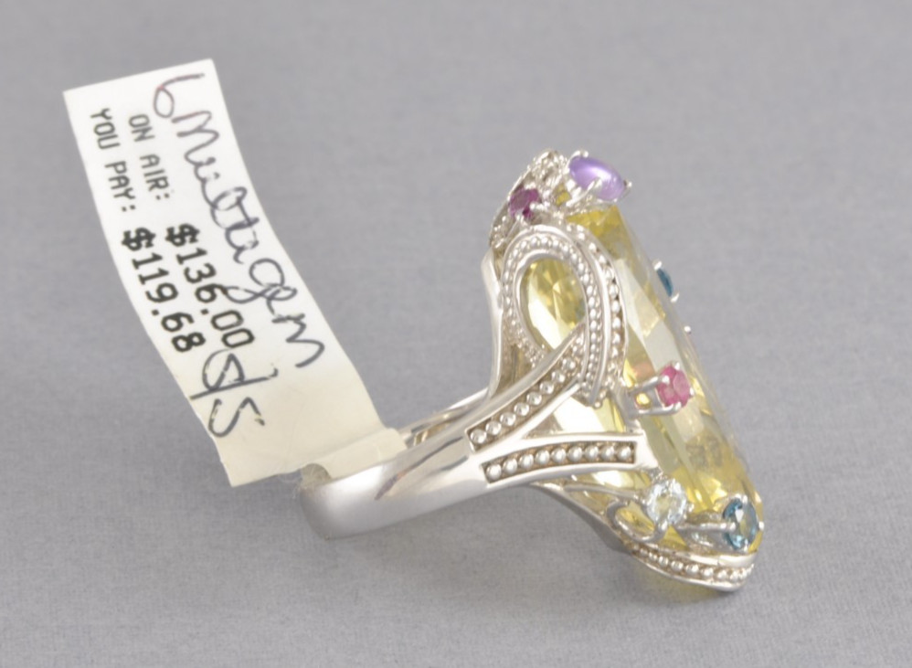Sterling Bold 20.00 ct tw Multi-gemstone Ring – Size 6