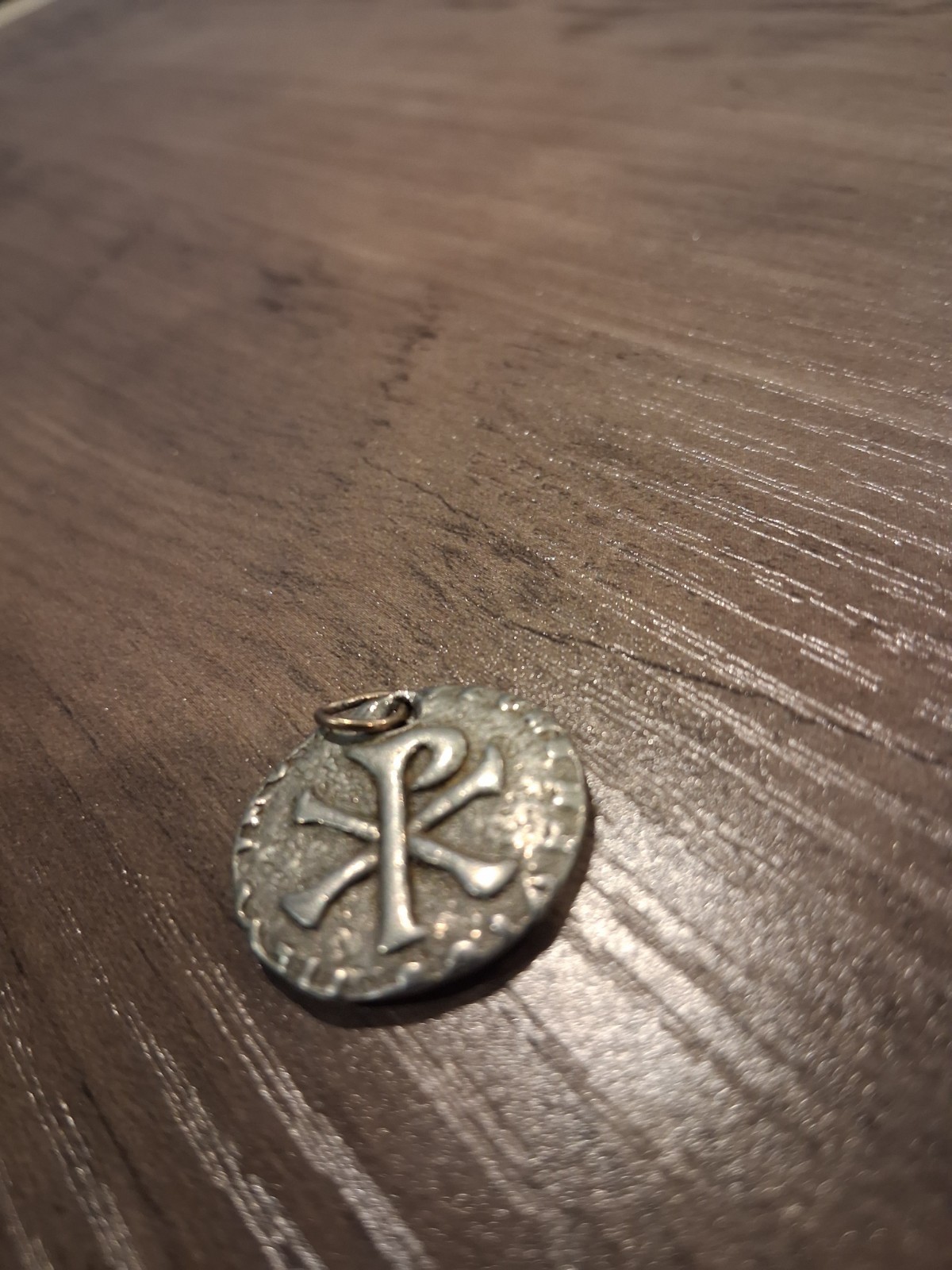 Artisan Blackbeard Smithy .999 Fine Silver Chi-Rho Pendant Medallion Hand Forged