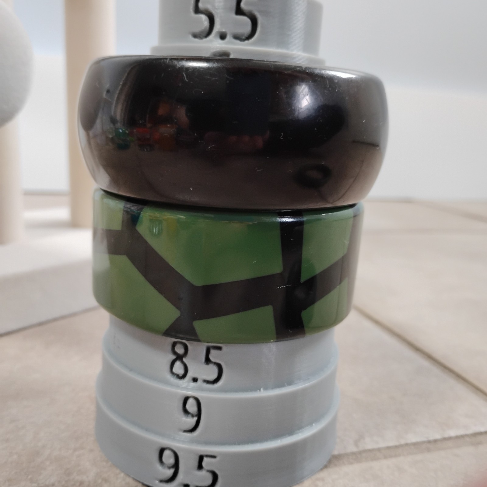 NEW Olive Green Black Bangle Bracelet Lot Set Of 3 Chunky Sz 7.5-8