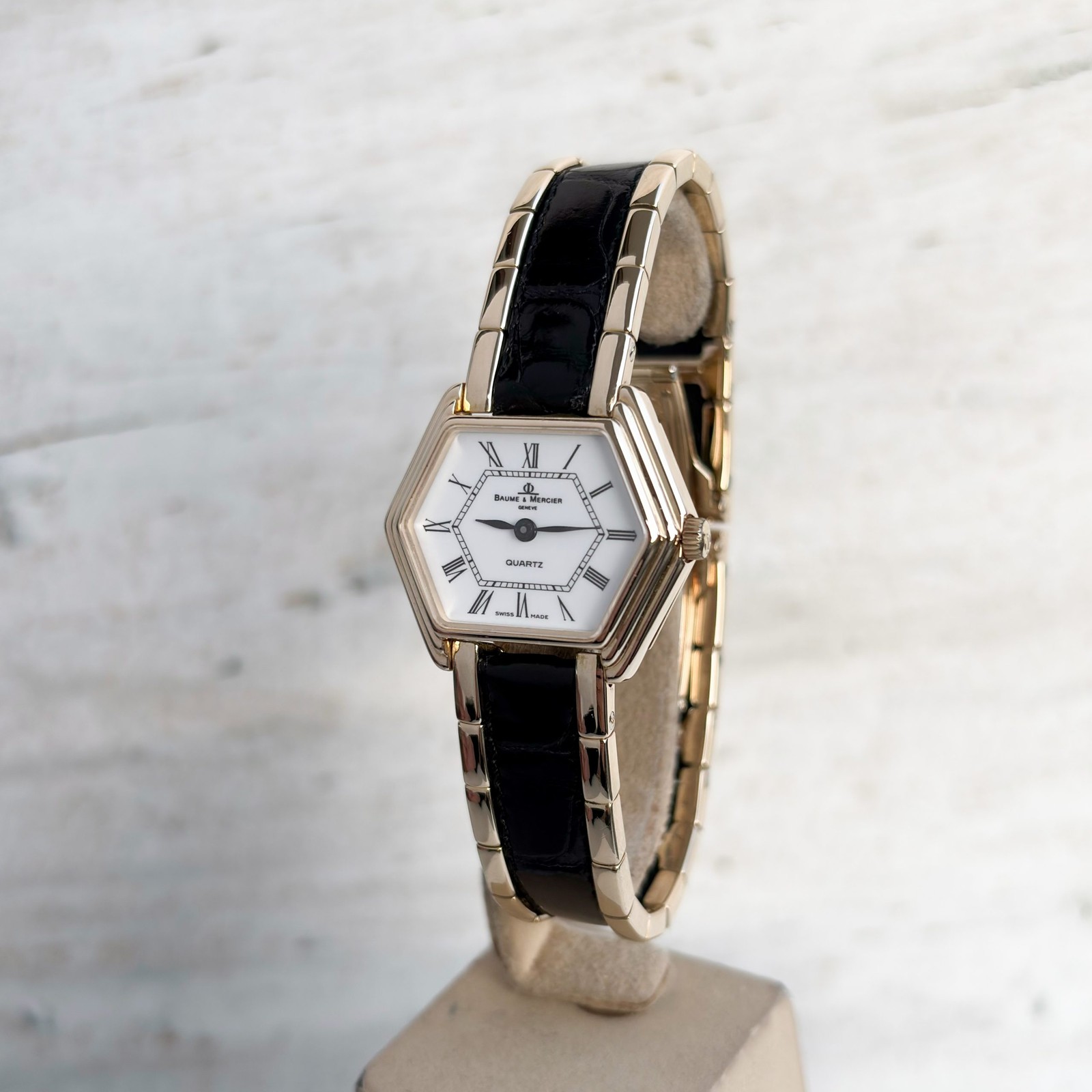 Baume & Mercier 18k Gold Vintage Lady 48372 Quartz 27mm Wempe Bracelet Ladies’
