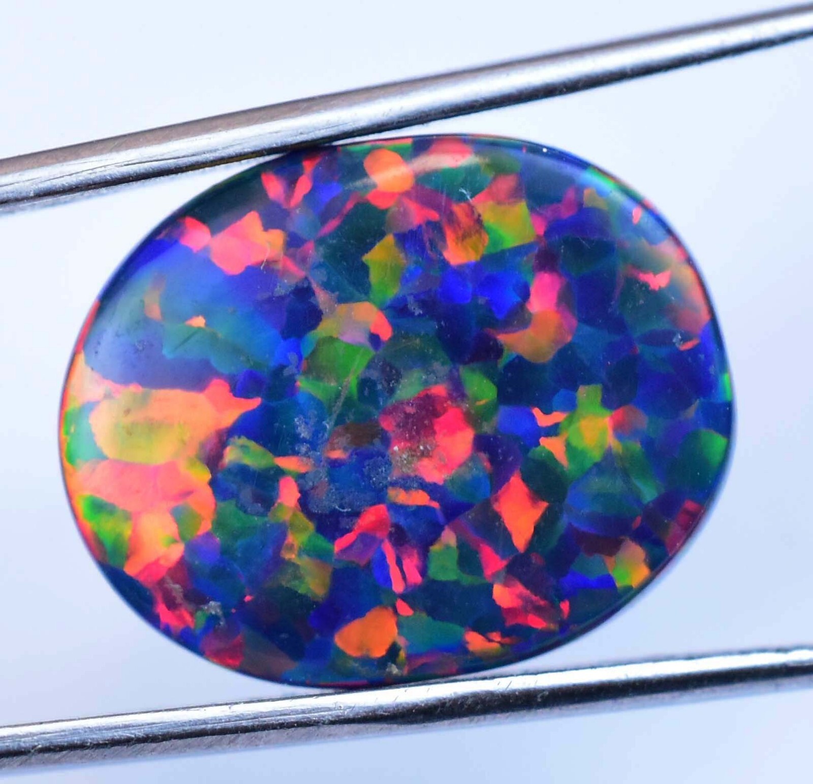 9.60 CT Natural Ethiopian Black Fire Opal Certified Very Rare Precious Gemstone