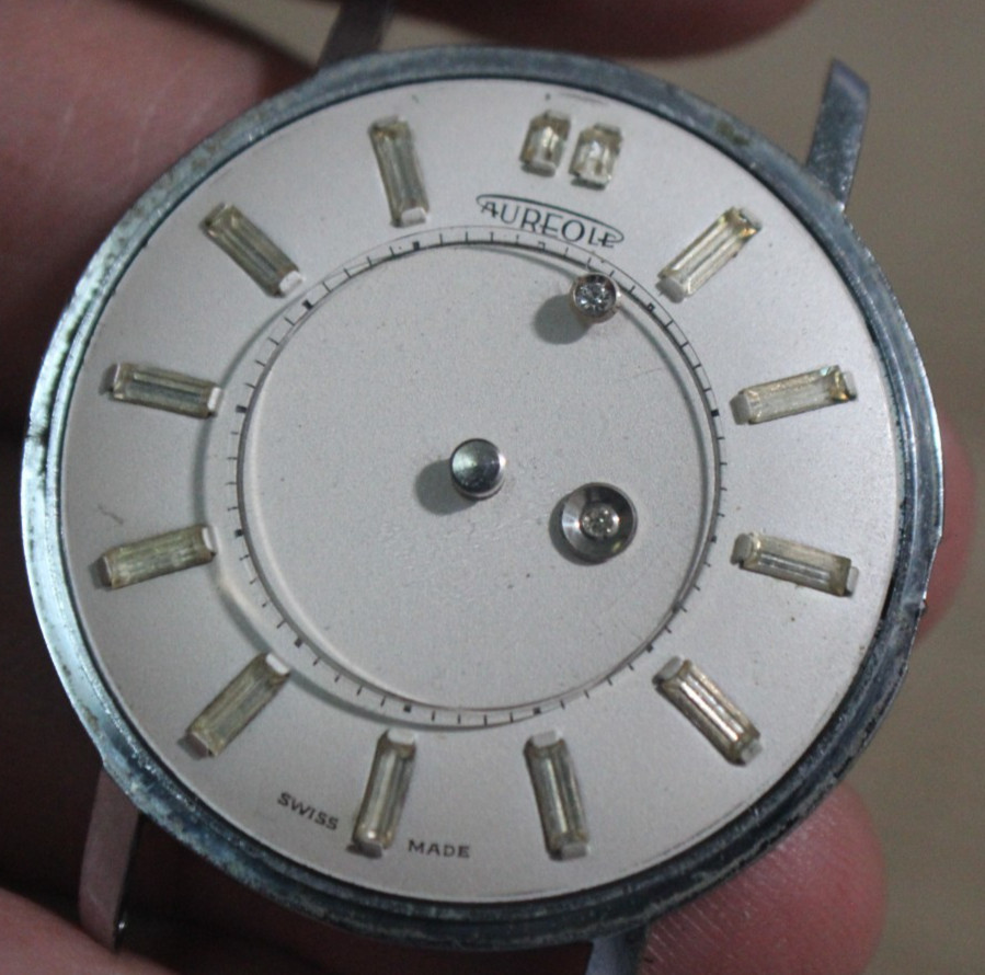 Wonderful AUREOLE Mystery Dial 17J Men’s Watch 146.55