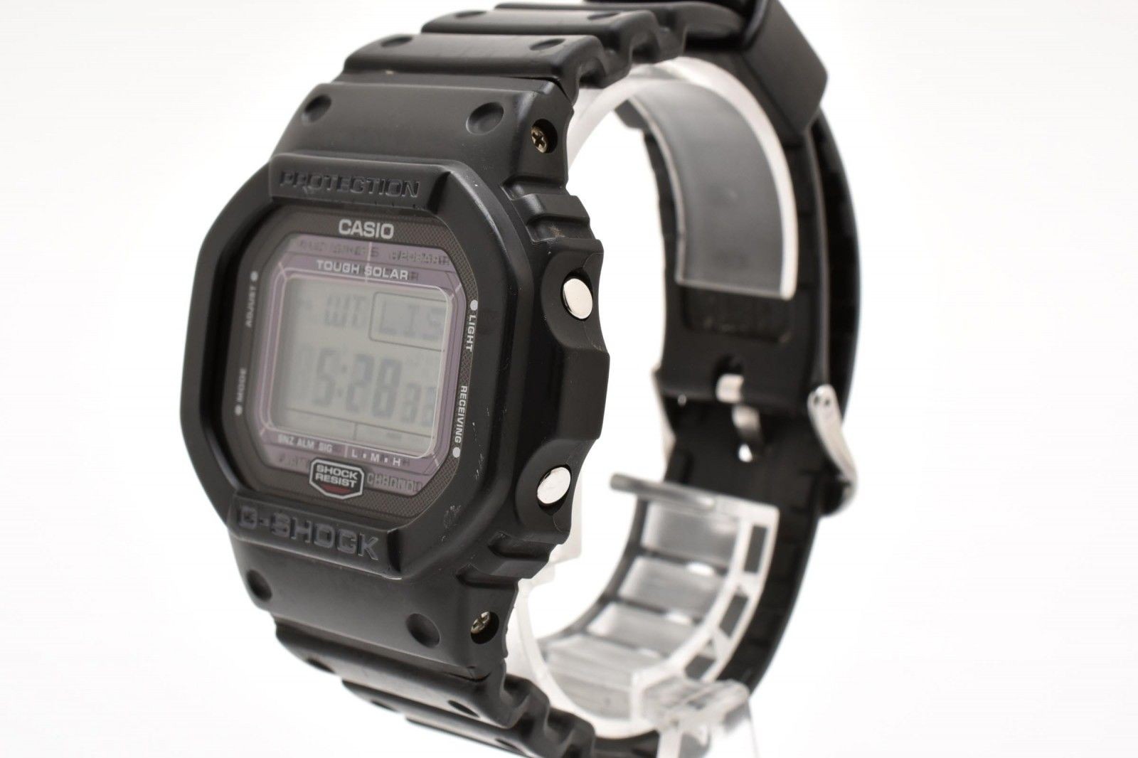 CASIO G SHOCK GW 5000 Tough Solar Radio Clock Digital Wristwatch Black LCD Stain