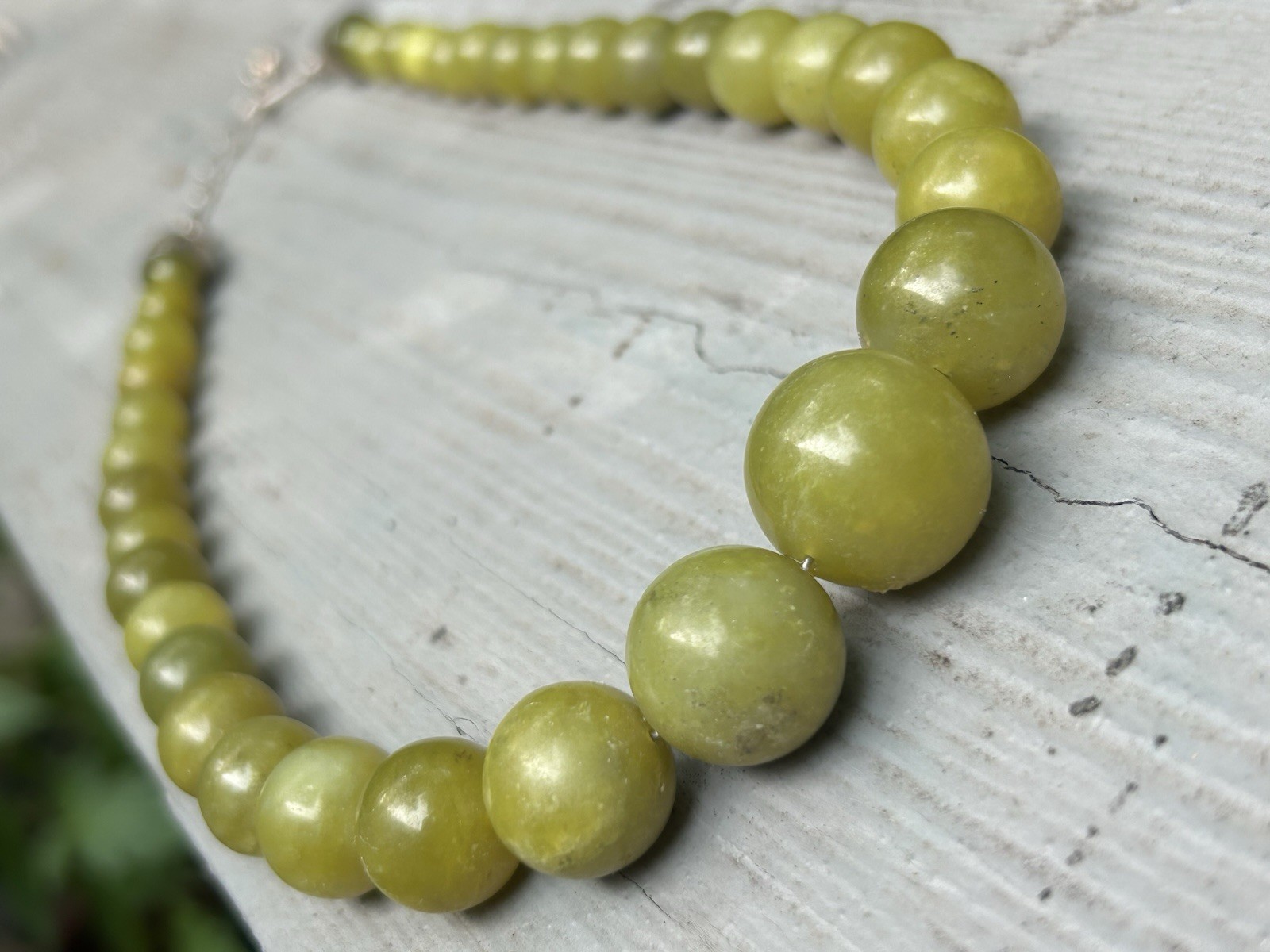 Jay King Mine Finds Chinese Olive green jade necklace vintage 925
