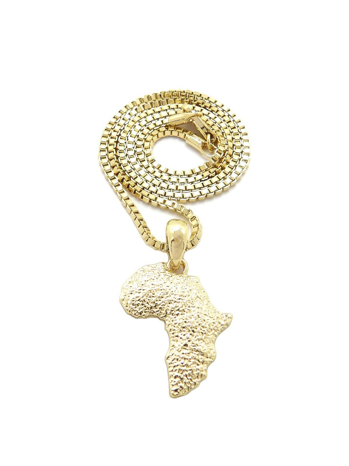 New Africa Pendant 18″,20″,24″ Box, Rope, Cuban Chain Hip Hop Necklace XMP162