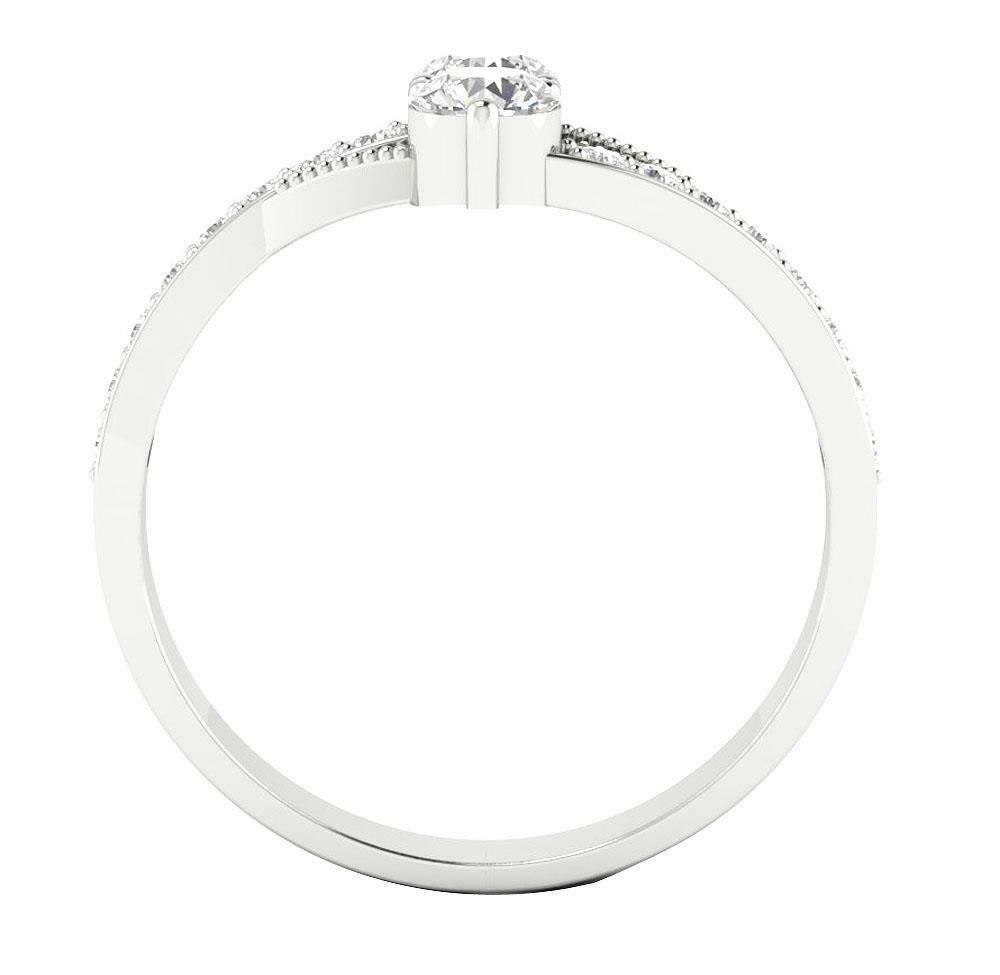 Solitaire Engagement Ring SI1 G 0.80 Carat Forever Us Two Stone Diamond 14K Gold