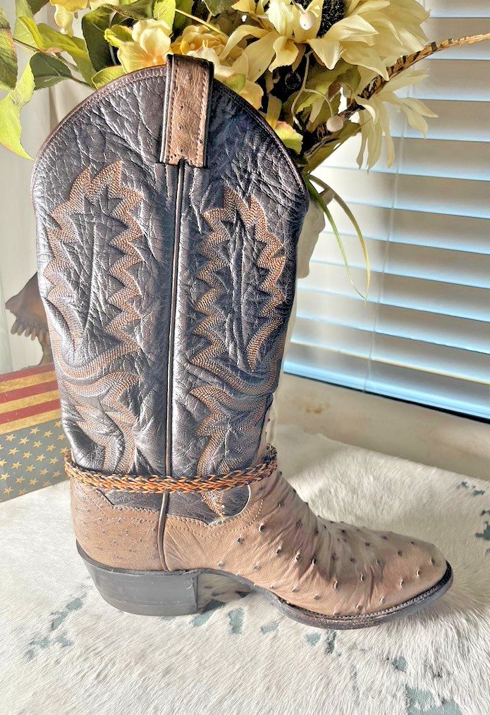 Western Boot Jewelry 15.5 x 3/8 in Horsehair Cowboy Adjustable Black Brown