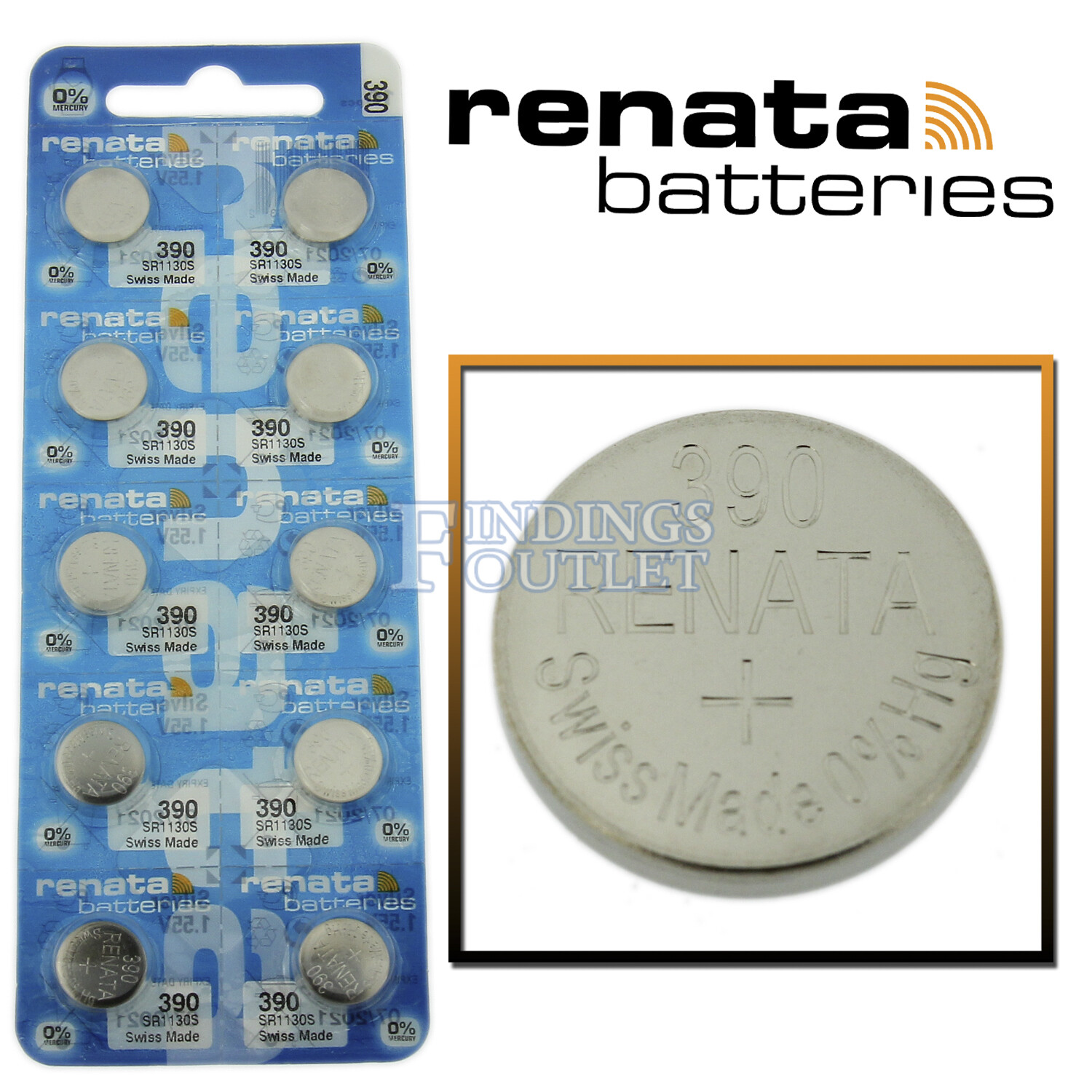 390 Renata Watch Battery SR1130S Swiss Made 0% Mercury Official Distributor