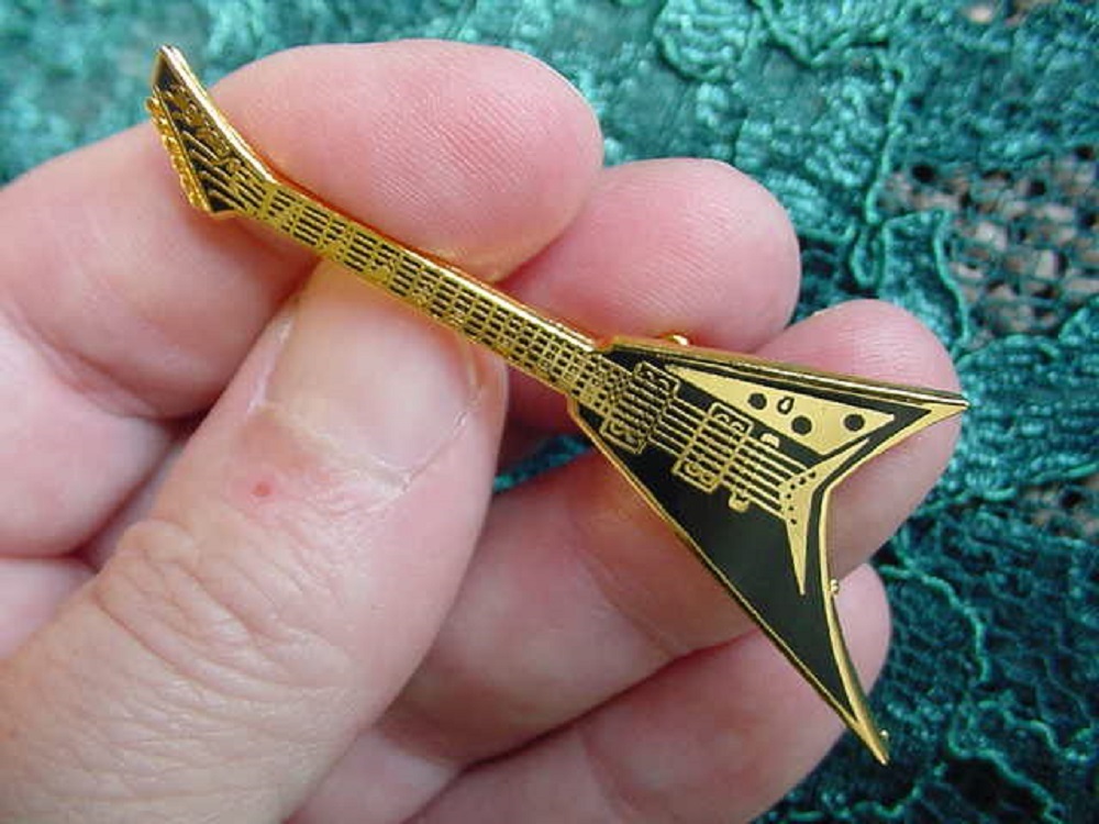 (M308-A) JACKSON RANDY RHOADS Guitar Jewelry clasp PIN BROOCH guitars