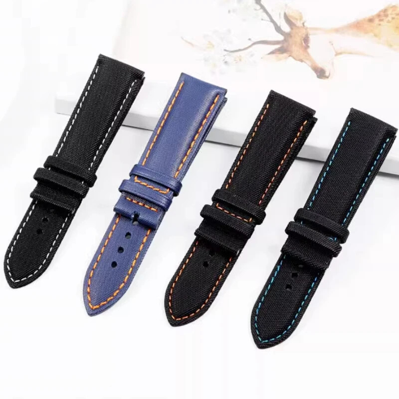 Nylon Leather Canvas Fabric Watchband for TAG Heuer Watch Diving Sports Strap