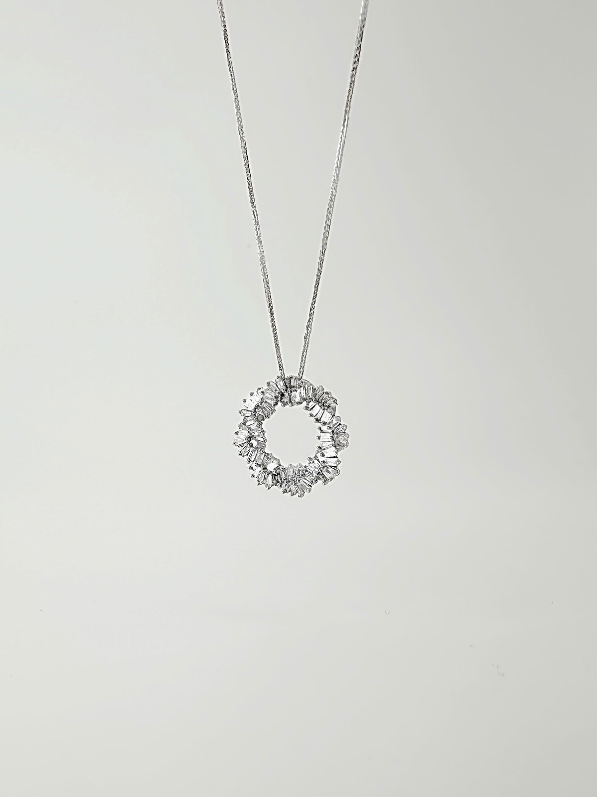 18K Solid Gold Diamond Necklace Women 0.30ct Round VS-SI Real Gold Dainty Gift