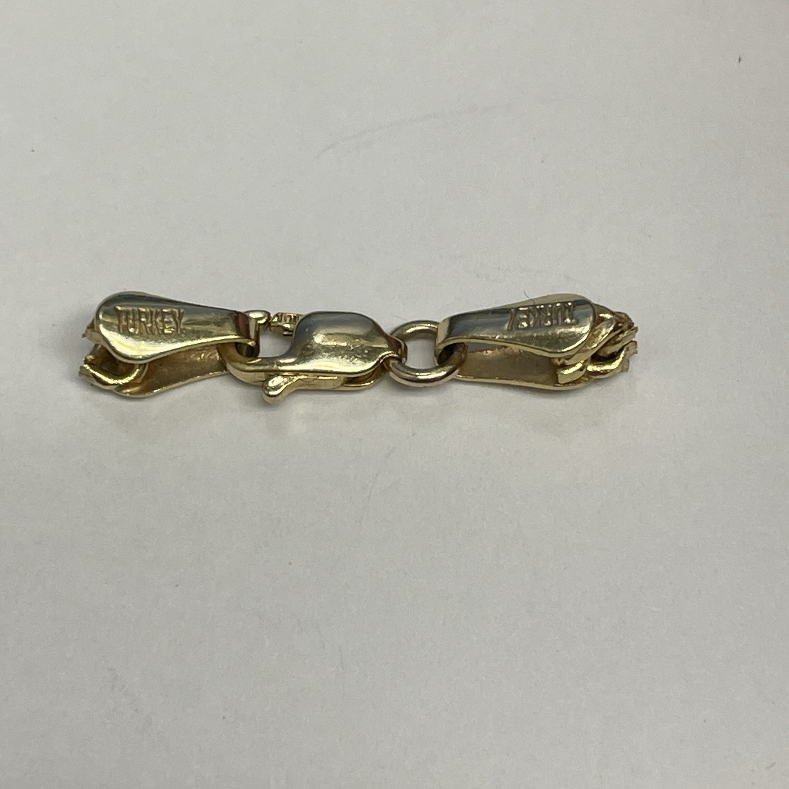 10k Yellow Gold Lobster Clasp & Jump Ring Chain End 4 x 8mm 0.7g Turkey
