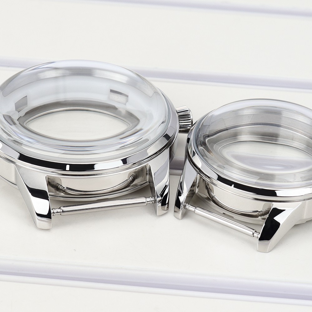 Silver 316L Stainless Steel Watch Case 40.6mm/33mm For Seiko NH34 NH35 NH36 NH38