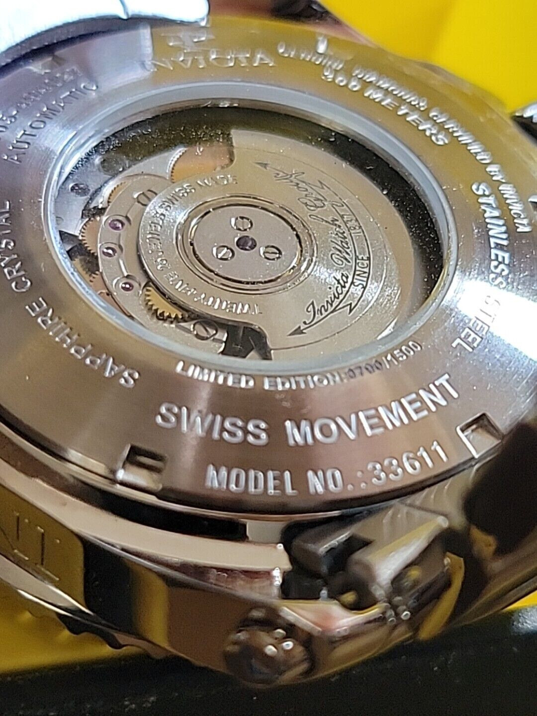 INVICTA RESERVE PRO DIVER LE DIAMOND, SAPPHIRE SWISS ETA AUTO PLATINUM MOP WATCH