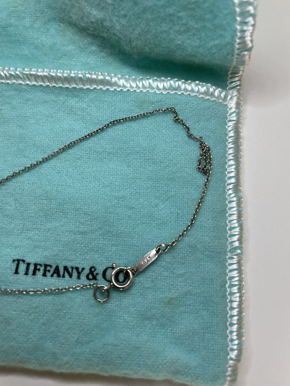Tiffany & Co Silver RARE Nature Rose Pearl Pendant 17 Inch Necklace!