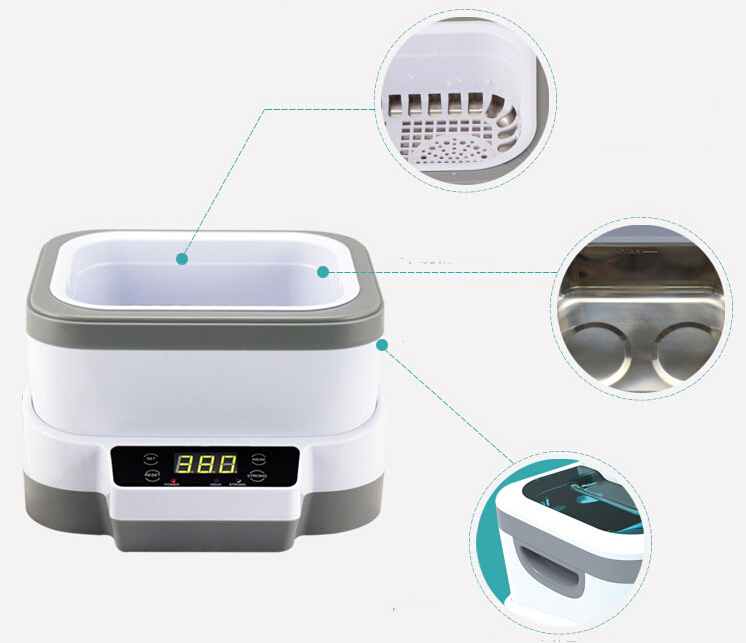 1.2L Cleaning Machine 220V Household Ultrasonic Cleaner Jewelry Watch Glass Tool