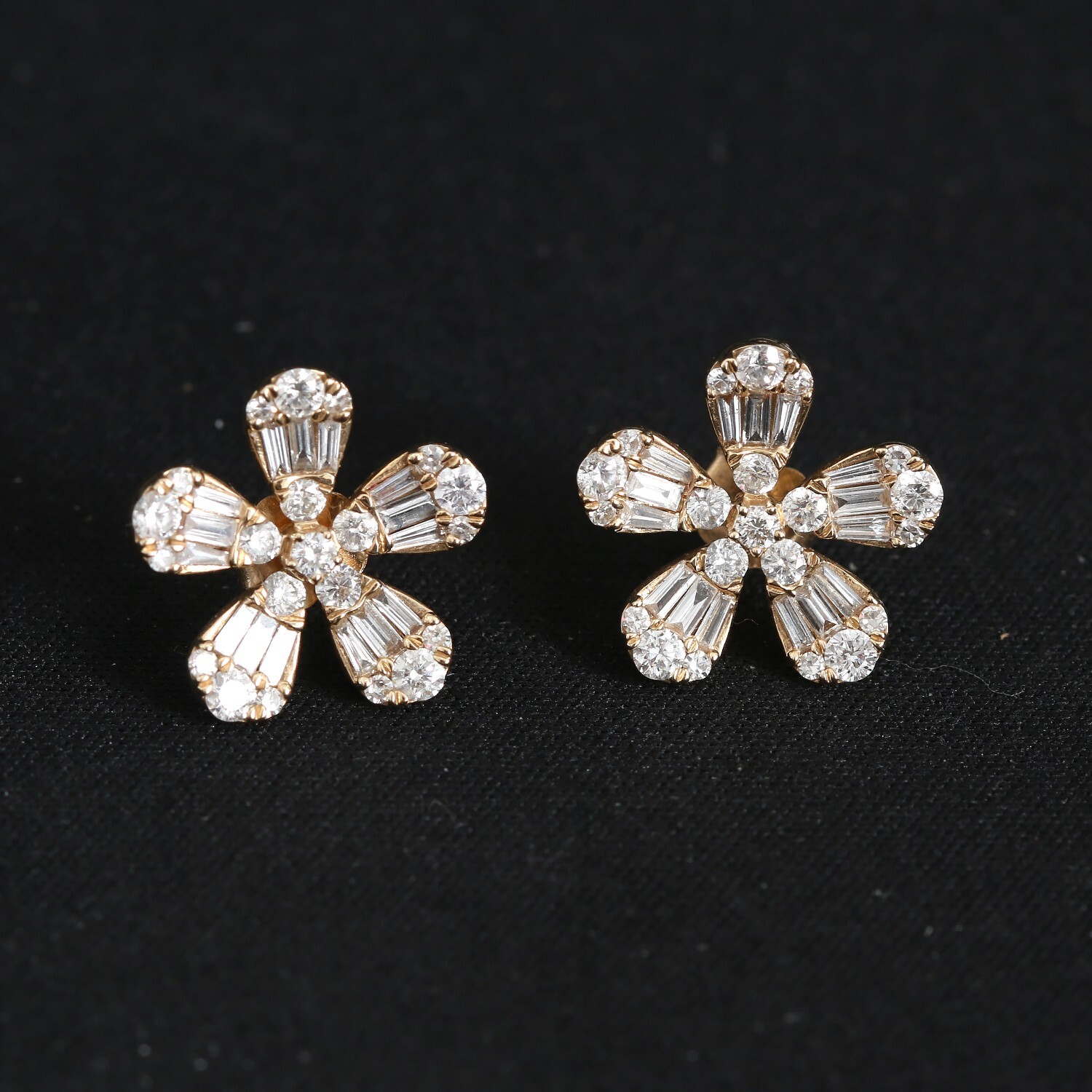 KC Design Diamond Flower Studs 1.51 cts. #J9938