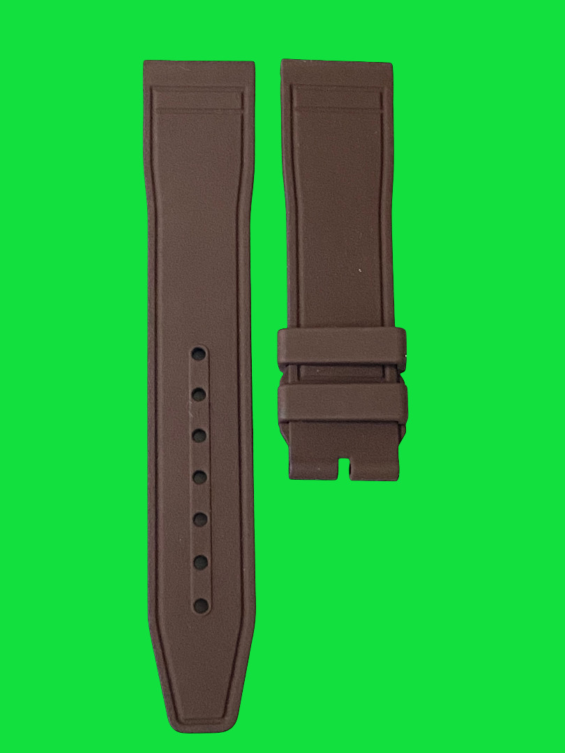 IWC 20 mm brown silicone strap easy fit strap suitable to Watches Portofino