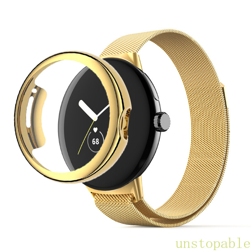 Stainless Steel Strap Metal Watch Band + TPU Case For Google Pixel Watch 4 41mm