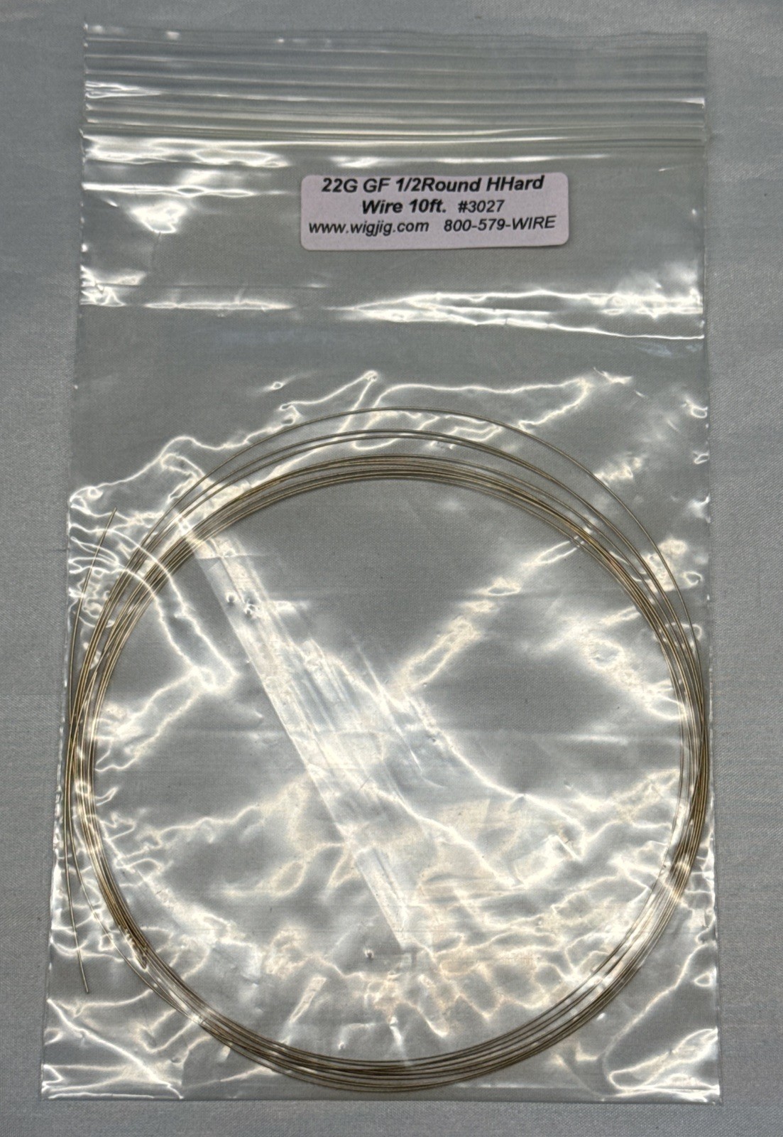14k Gold Filled 1/2 Round Half Hard Wire 22 gauge 14/20 10ft