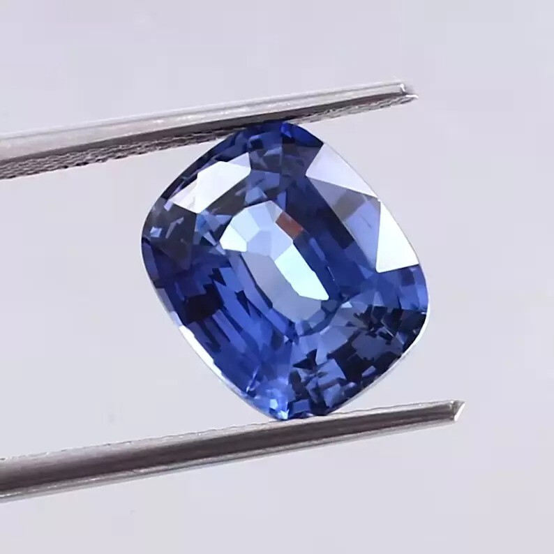 Blue Sapphire Cushion Cut Natural 11+ Ct Certified Gemstone For Ring Making