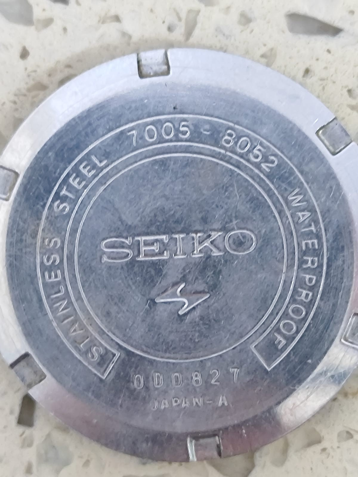 1970 SEIKO 7005-8052 Diver Back case • Vintage Stainless Steel • Original Japan