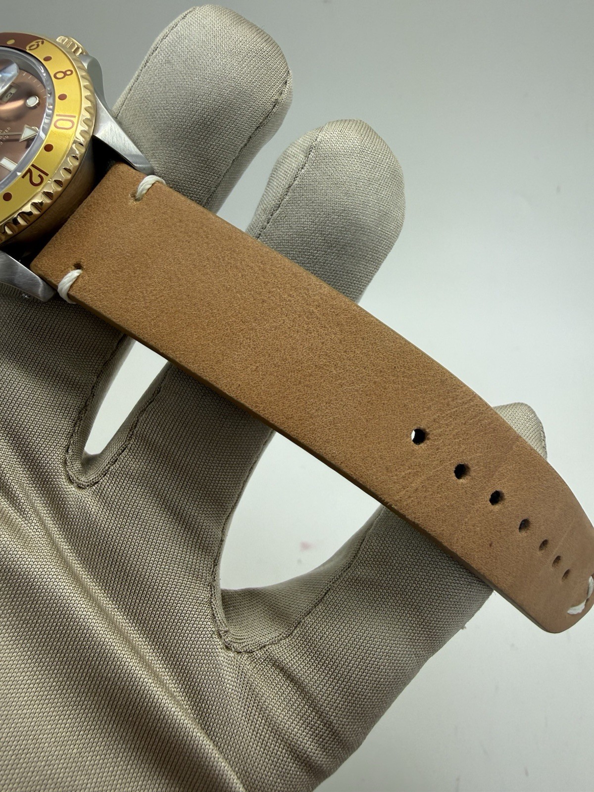 1989 Rolex GMT Master II Rootbeer Brown Bezel Dial Leather 40mm Watch 16713 RSC