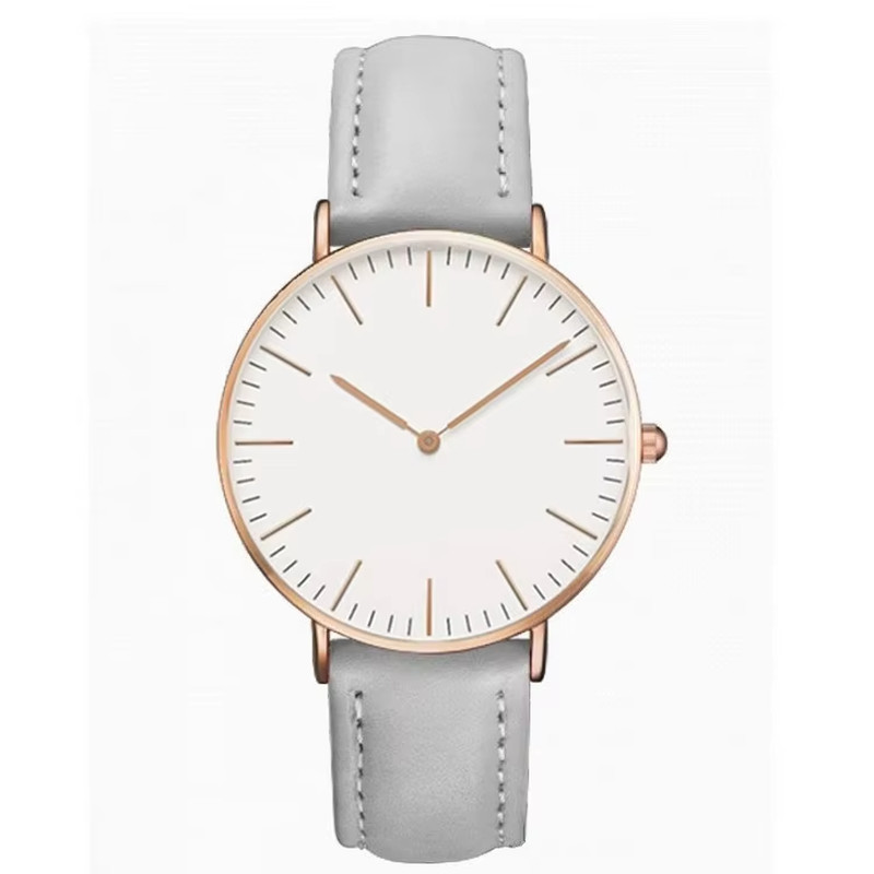 Luxury Women’s Watch Rose Gold Shell Dial Leather Strap Fashion Gift
