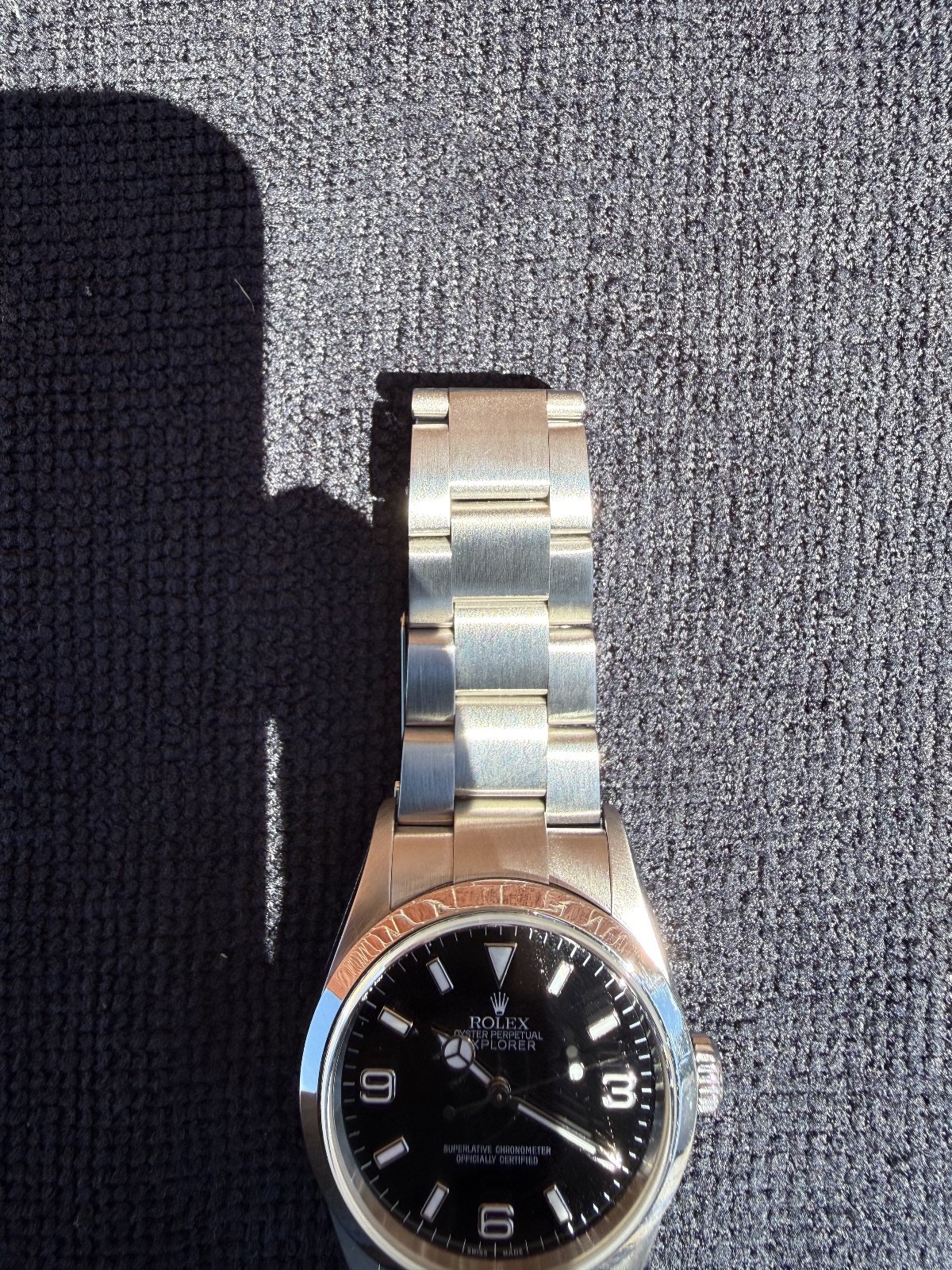 Rolex Explorer 114270 Oyster Bracelet Silver Bezel Classic Mens Watch