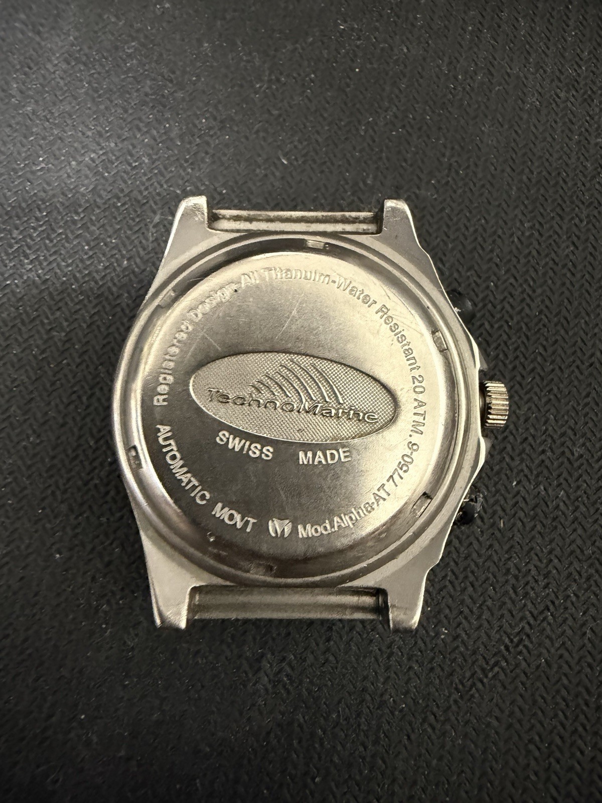 TechnoMarine Alpha Valjoux 7750 Swiss Titanium Automatic Running