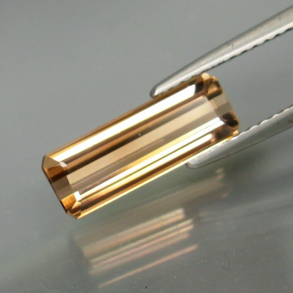 2.46 Cts. (EYE CLEAN!) Champagne TOURMALINE, Emerald Cut, Mozambique – Africa