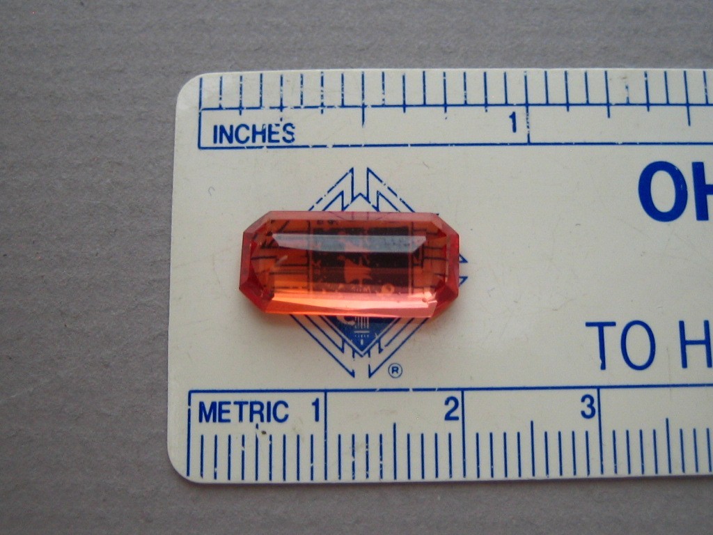 4.54 CARAT RECTANGE CUT SPESSARTINE GARNET – LOOSE STONE