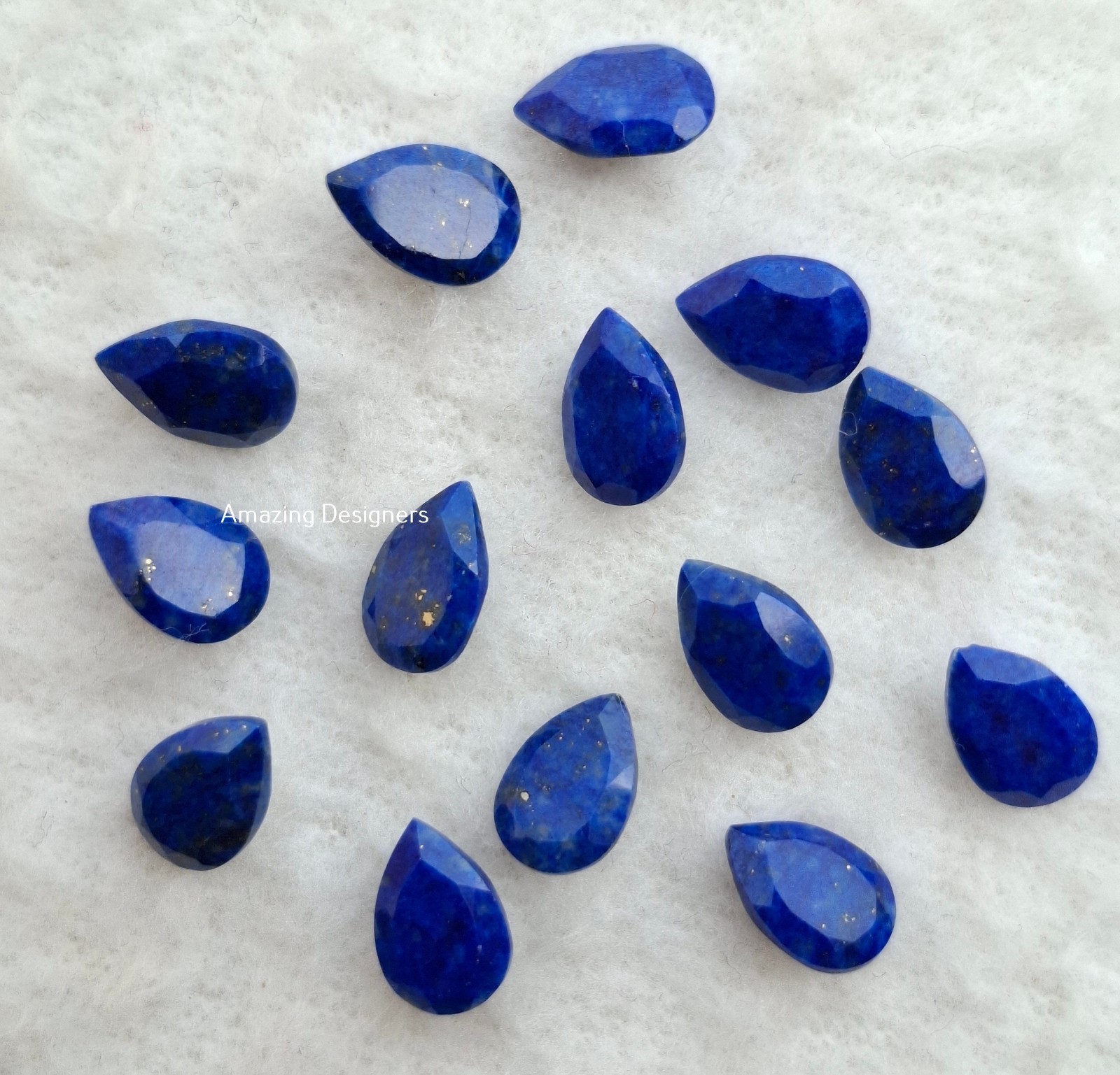 Natural Lapis Lazuli Pear Faceted Cut 5x7mm to 20x25mm Loose Gemstone