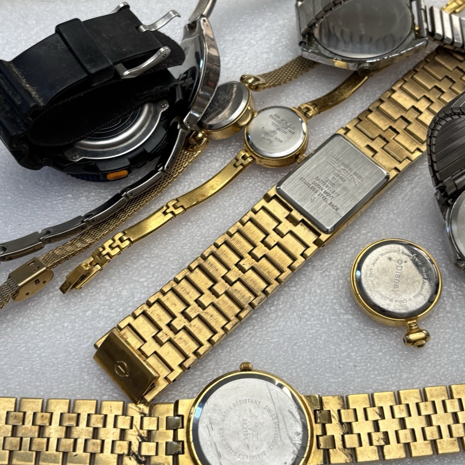 Untested Vintage Ladies Watch Lot – Mathey Tissot Elgin Anne Klein Helbros Timex
