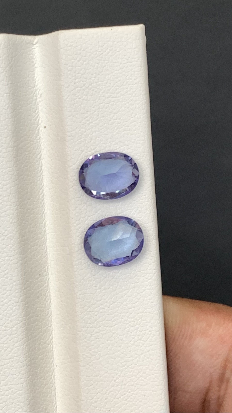 3.80 Ct Natural Tanzanite Pair Light Blue Color Oval Cut Loose Gemstone