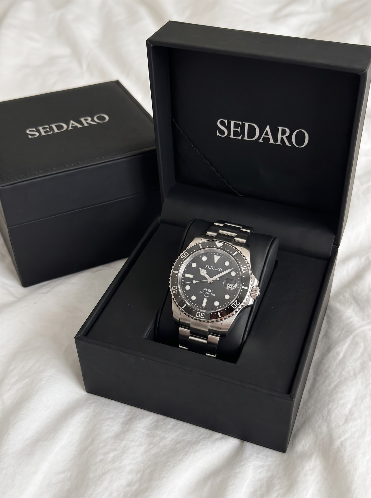 SEDARO Diver Watch NH35 Automatic Black Dial Sapphire Crystal Steel 41mm