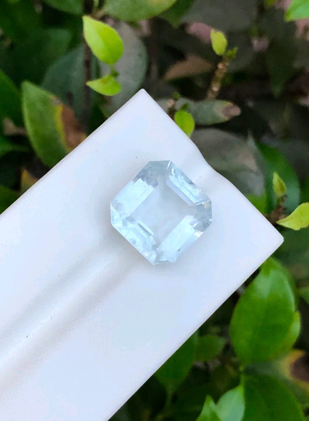 10.95 Ct Natural Aquamarine Asscher Cut Loose Gemstone Blue Beryl Pakistan