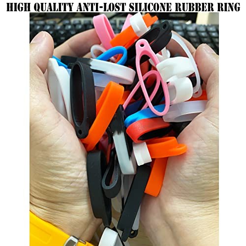 18Pcs 9Colors Anti-Lost Silicone Rubber Rings 18 Pcs 9 Colors 40mm/1.57inch