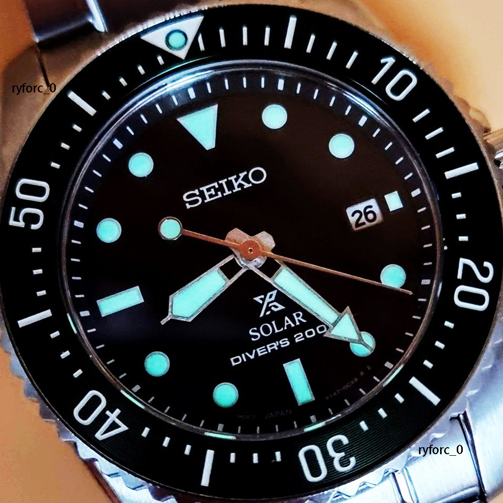 Seiko SNE583 Prospex Solar Movement Dive Stainless Steel Men Watch 38.5mm